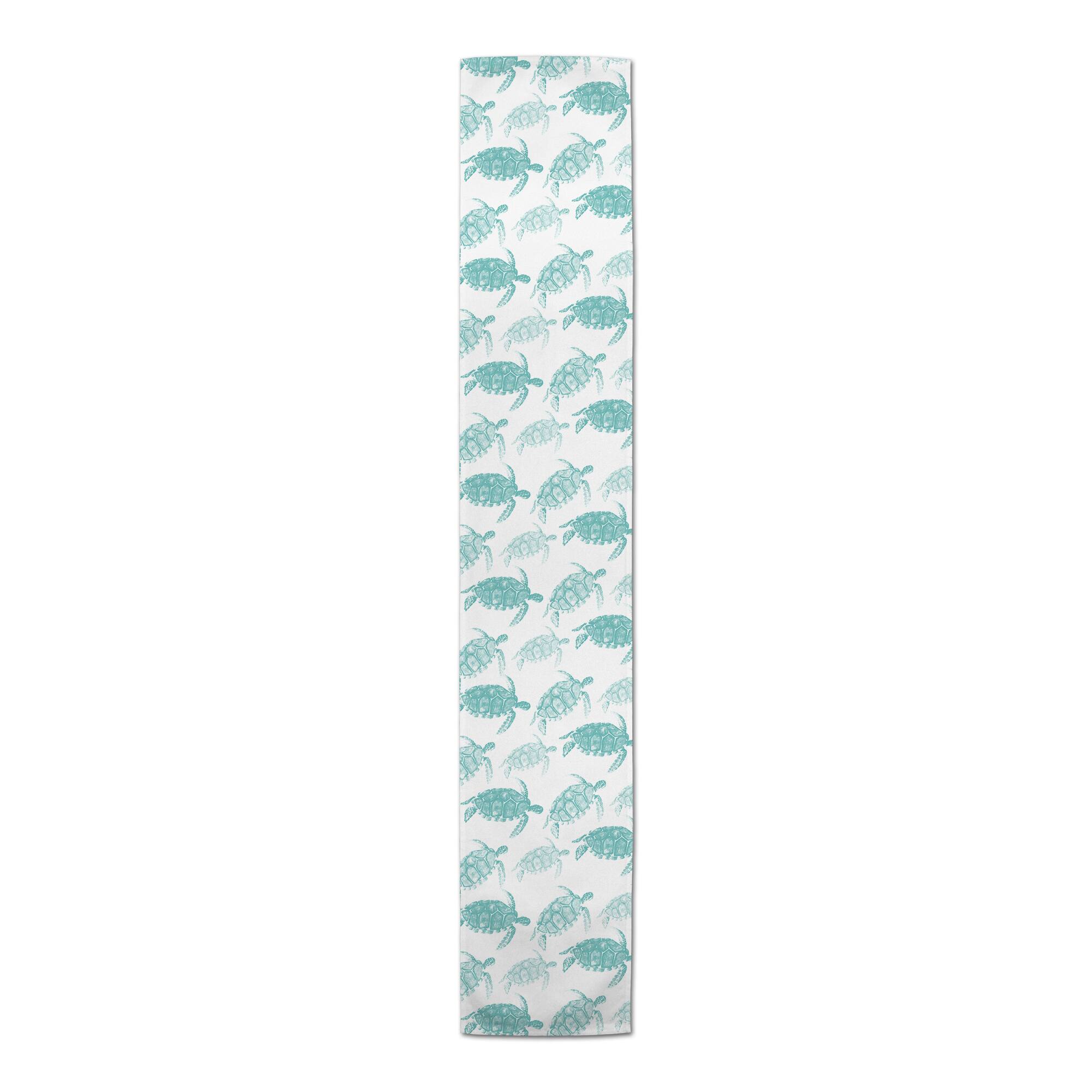 Watercolor Sea Turtles Indoor/Outdoor Table Runner